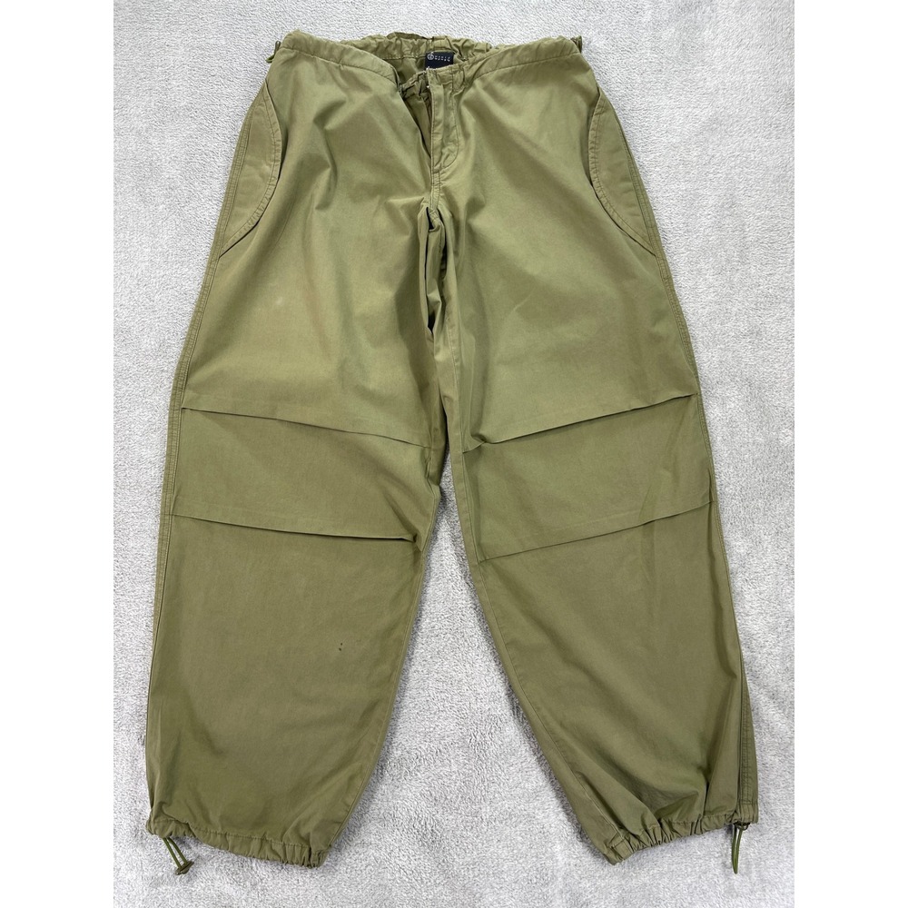 iets frans Pants Women XXS Green Parachute Balloon Drawstring Waist Hem